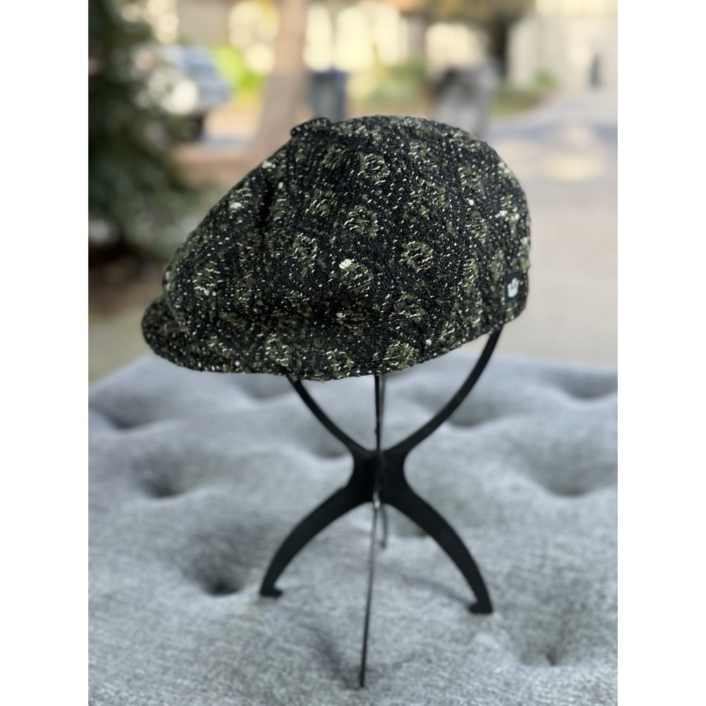 Goorin Bros Woolrich Flat Cap Hat S/M  Green Tweed Wool Blend Newsboy‎ Beret USA